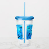 Verre En Acrylique Papillon bleu (Droite)