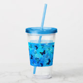 Verre En Acrylique Papillon bleu (Dos)