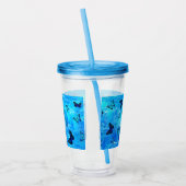 Verre En Acrylique Papillon bleu (Gauche)