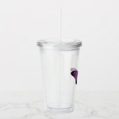 Verre En Acrylique Papillon mauve Iridescente (Droite)