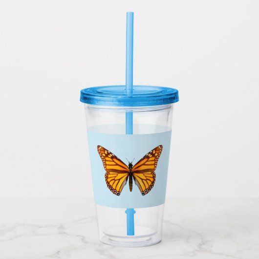 Verre En Acrylique Papillon Monarque (Devant)