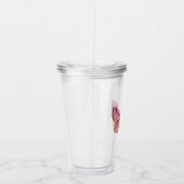 Verre En Acrylique Papillon rose (Droite)