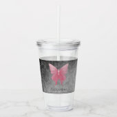 Verre En Acrylique Papillon rose bijoux (Devant)