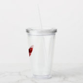 Verre En Acrylique Papillon Rouge Cramoisi (Gauche)