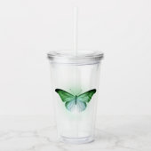 Verre En Acrylique Papillon vert Iridescente (Devant)