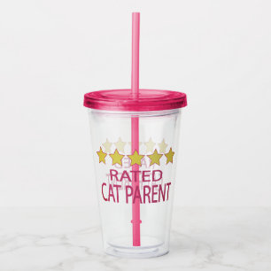 Verre En Acrylique Parent de chat cinq étoiles