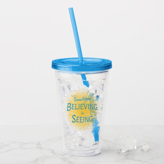 Verre En Acrylique Parfois croire est voir le message de foi (Devant glace)