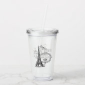 Verre En Acrylique Paris (Dos)