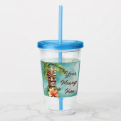 Verre En Acrylique Parti Tropical Tiki (Devant)