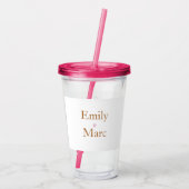 Verre En Acrylique Parties scintillant Brown (Dos)