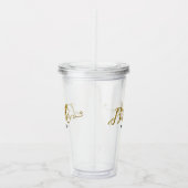 Verre En Acrylique Parties scintillantes personnalisées d'or de jeune (Droite)