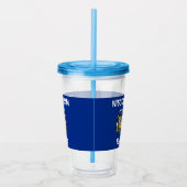 Verre En Acrylique Paruline acrylique avec drapeau de l'État du Wisco (Droite)