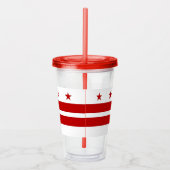 Verre En Acrylique Paruline acrylique avec drapeau de Washington DC (Droite)