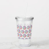 Verre En Acrylique Paruline acrylique avec paille (Dos)