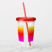 Verre En Acrylique Paruline acrylique de nom personnalisé avec de bel (Gauche)