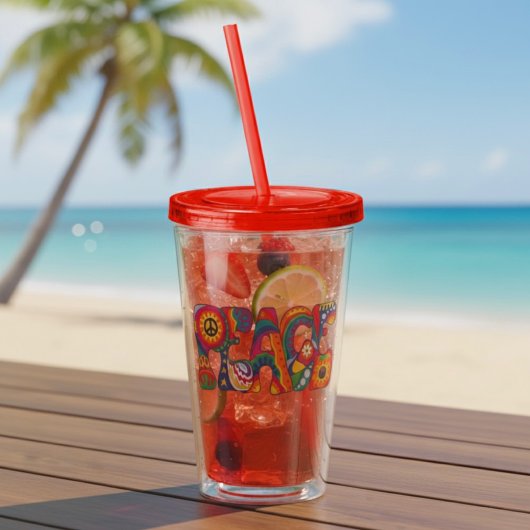 Verre En Acrylique Paruline acrylique de paix