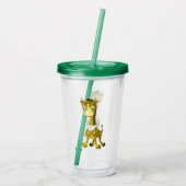 Verre En Acrylique Paruline acrylique en girafe mignonne (Dos)