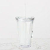 Verre En Acrylique Paruline acrylique Monogram Straw Cup Nom personna (Droite)