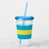 Verre En Acrylique Paruline acrylique patriotique avec drapeau des Ba (Dos)