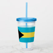 Verre En Acrylique Paruline acrylique patriotique avec drapeau des Ba (Devant)