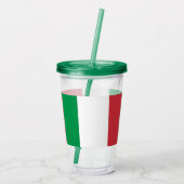 Verre En Acrylique Paruline acrylique patriotique avec drapeau d'Ital (Dos)