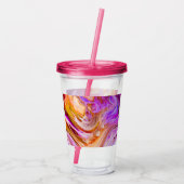 Verre En Acrylique Paruline acrylique violet et orange Fluide (Dos)