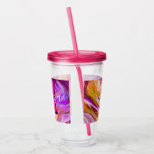 Verre En Acrylique Paruline acrylique violet et orange Fluide (Gauche)