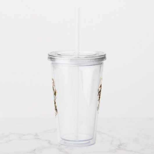 Verre En Acrylique Paruline carbonée Audubon Oiseau (Droite)