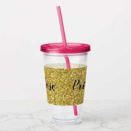 Verre En Acrylique Paruline En Plastique Personnalisée Avec Paille (Gauche)