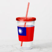 Verre En Acrylique Paruline patriotique avec drapeau de Taiwan (Dos)
