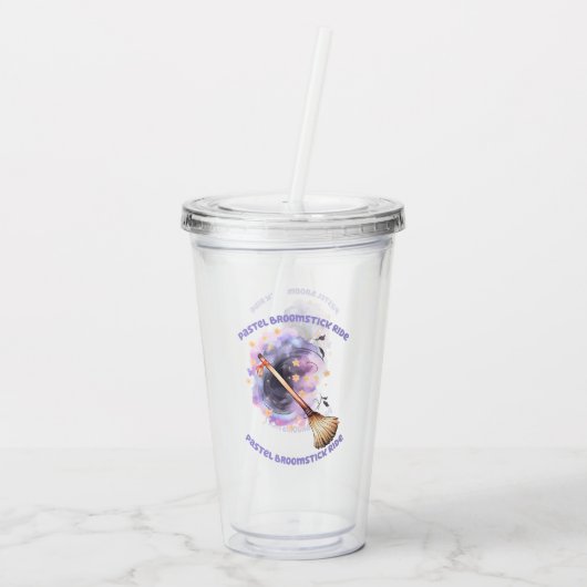 Verre En Acrylique Pastel Broomstick (Dos)