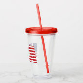 Verre En Acrylique Patriotique Juillet 4 Acrylique Tumbler (Gauche)
