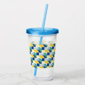 Verre En Acrylique Patters bleus (Dos)