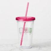 Verre En Acrylique Peace Love Baton Twirling (Dos)