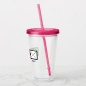 Verre En Acrylique Peace Love Baton Twirling (Gauche)