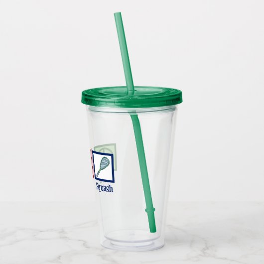 Verre En Acrylique Peace Love squash Racquet Sports (Gauche)