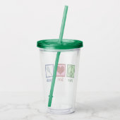 Verre En Acrylique Peace Love squash Racquet Sports (Dos)