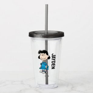 Verre En Acrylique PEANUTS Lucy Ajouter Votre Nom