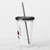 Verre En Acrylique PEANUTS | Motif rouge et noir (Gauche)