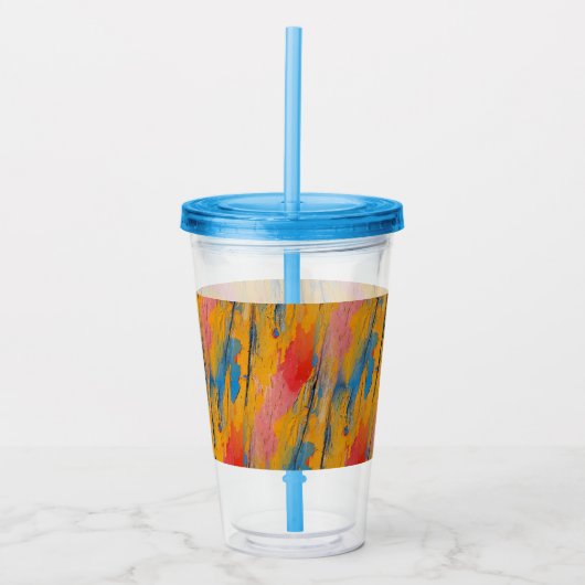 Verre En Acrylique Peinture colorée (Devant)