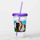 Verre En Acrylique Peinture des cochons de Guinée (Dos)