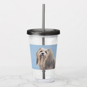 Verre En Acrylique Peinture Havanaise (Argent) - Cute Original Chien 
