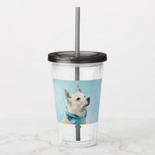 Verre En Acrylique Peinture norvégienne Buhund - jolie art original c