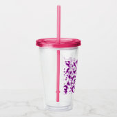 Verre En Acrylique Peinture rose (Droite)