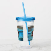 Verre En Acrylique Peinture sur la loutre de rivière (Gauche)