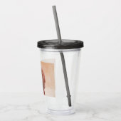 Verre En Acrylique Peinture sur pilon rouge - jolie art original chie (Gauche)