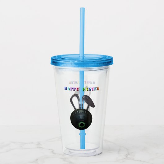 Verre En Acrylique Pelouse Bowl Lapin de Pâques, (Devant)