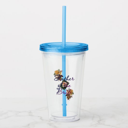 Verre En Acrylique Père De La Fleur De Mariée (Devant)