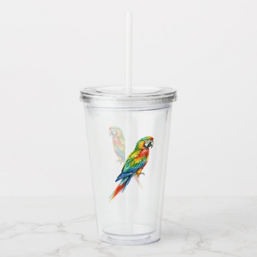 Verre En Acrylique Perroquet (Devant)