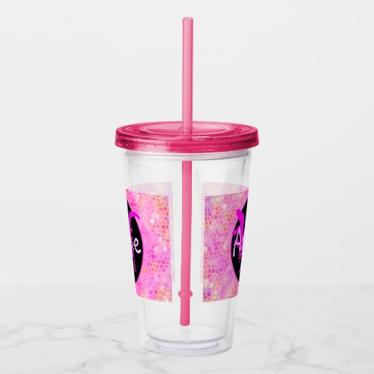 Verre En Acrylique Personalized Pink Dinosaur Hide (Droite)